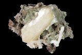 Zoned Apophyllite Crystals with Stilbite and Scolecite - India #168979-1